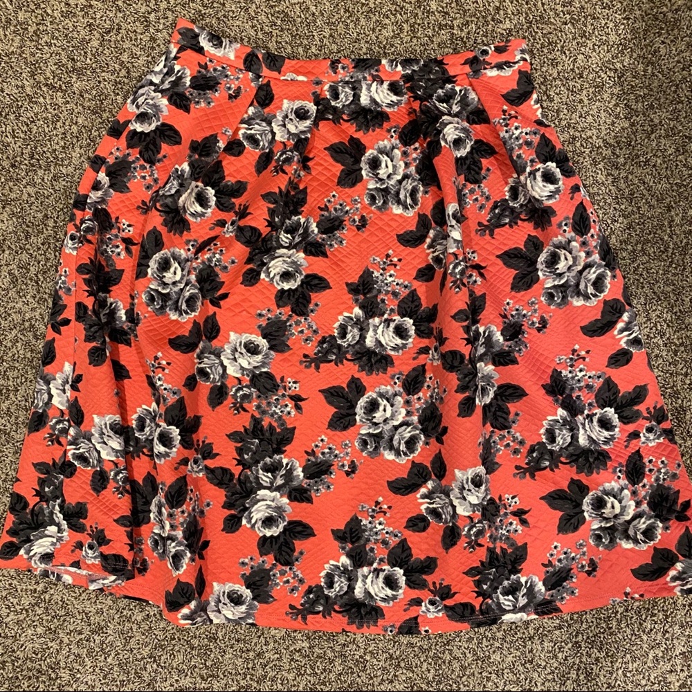 ASOS Midi Floral Print Skirt